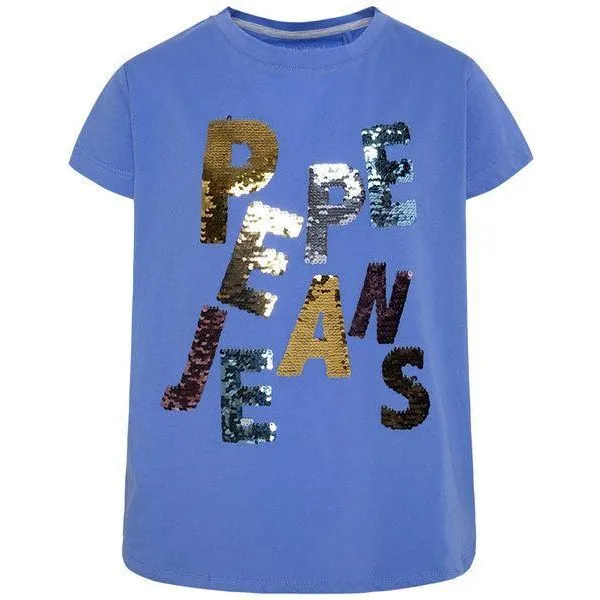 Pepe Jeans Teen Girls Uma T-Shirt French Blue