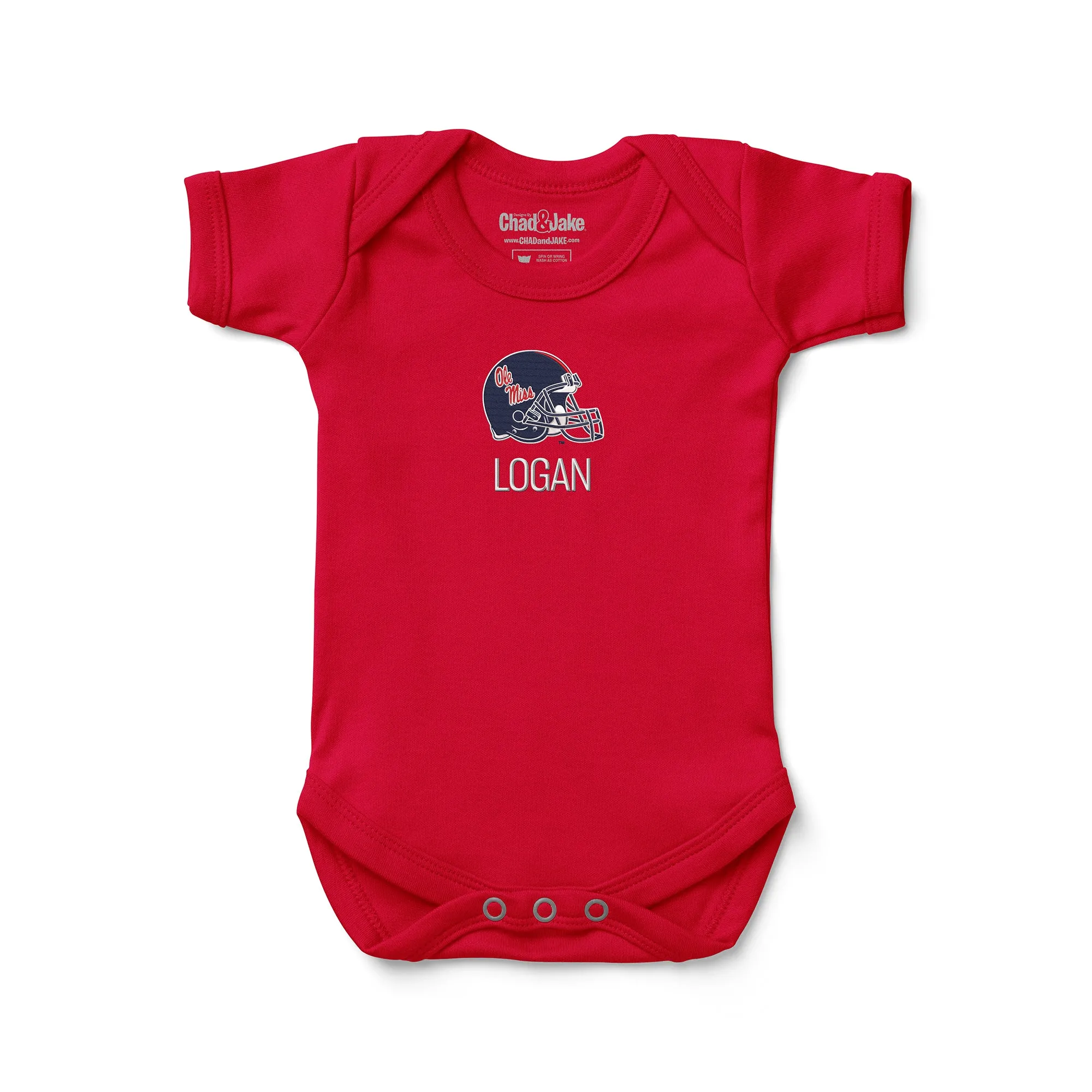 Personalized Ole Miss Rebels Helmet Bodysuit