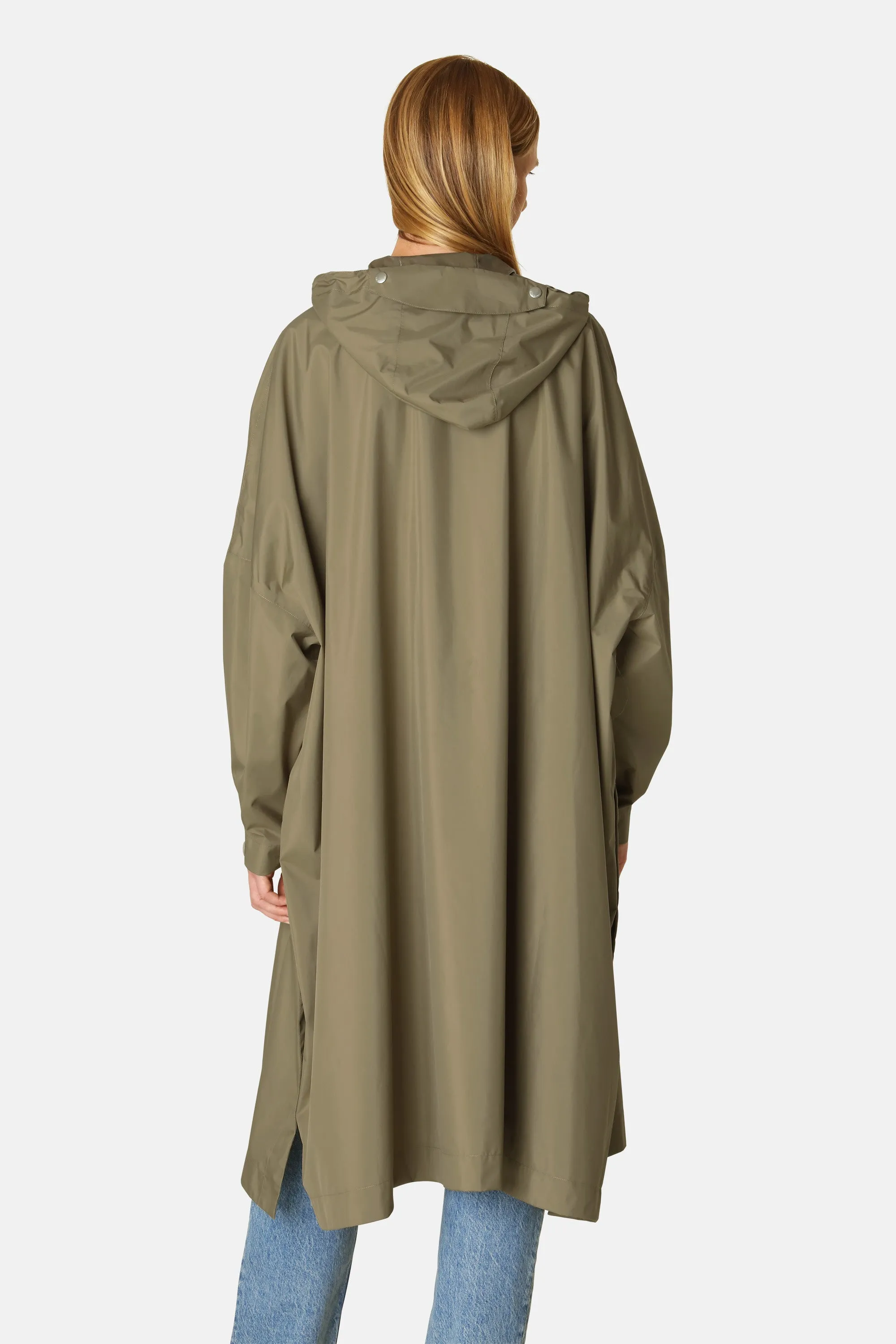 Poncho w. Sleeves - Covert Green