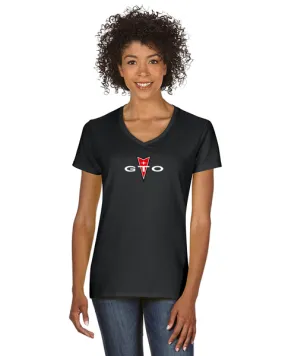 Pontiac GTO Ladies Short sleeve V-neck Gildan T-shirt