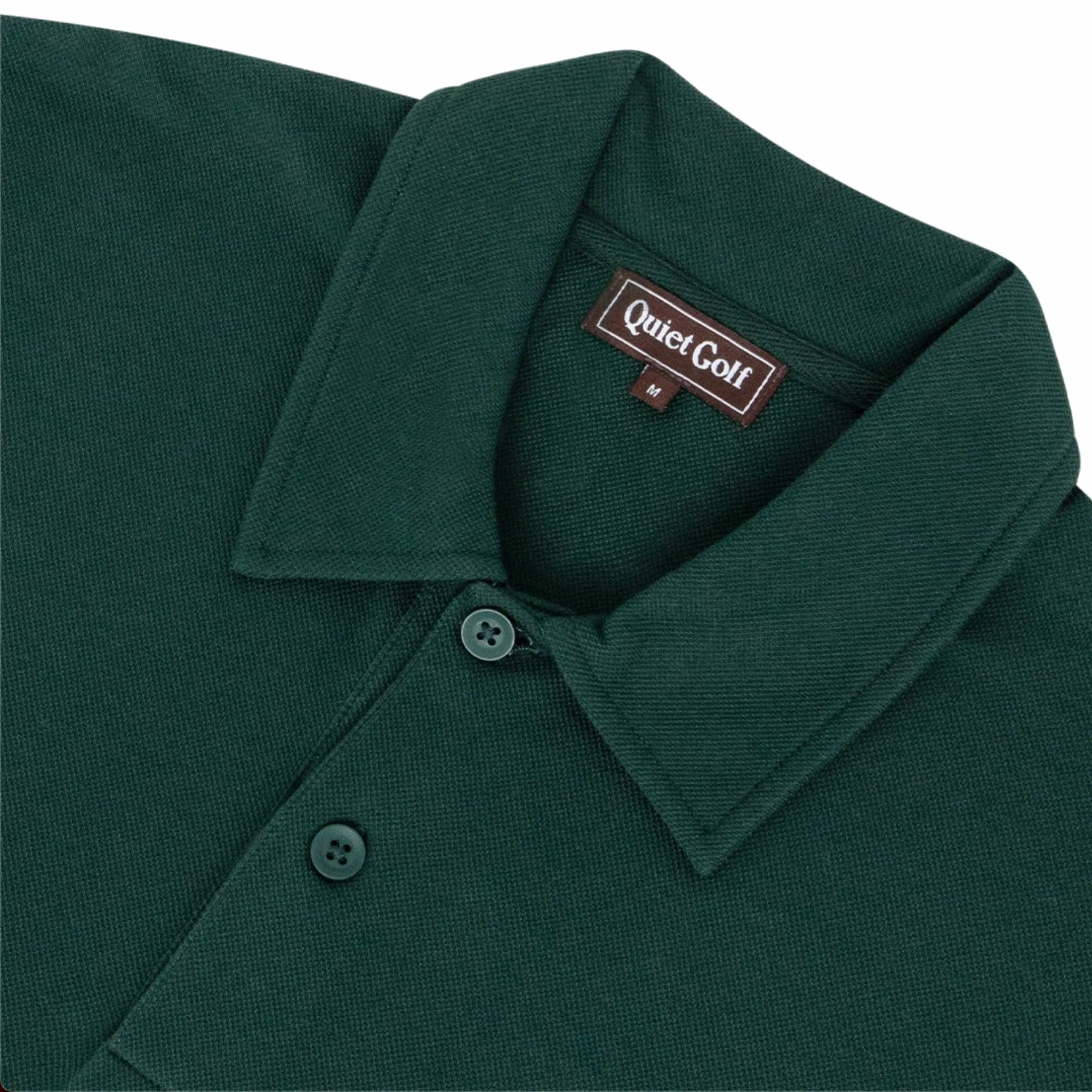 Quiet Golf Society LS Polo (Forest)