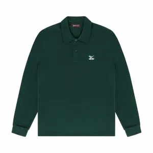 Quiet Golf Society LS Polo (Forest)