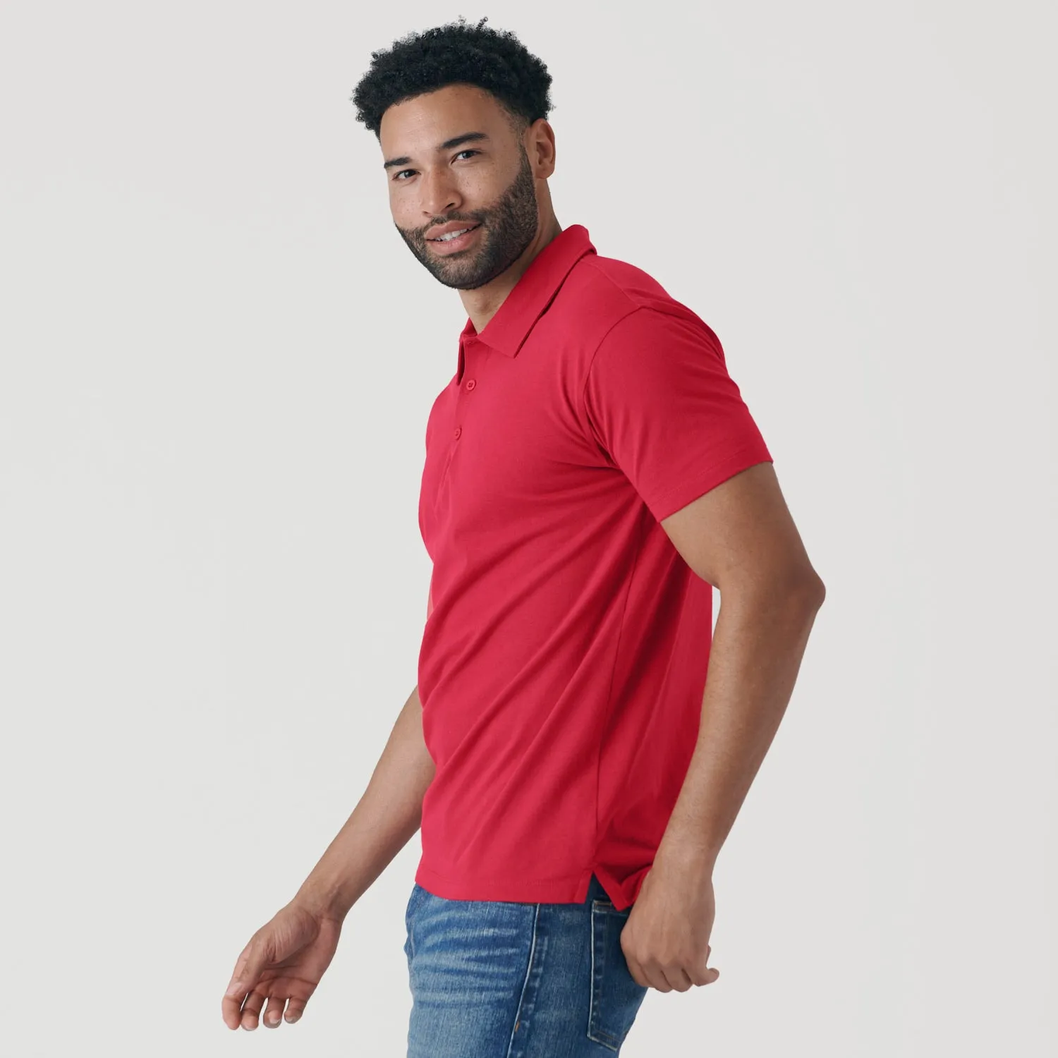 Raspberry Short Sleeve Polo