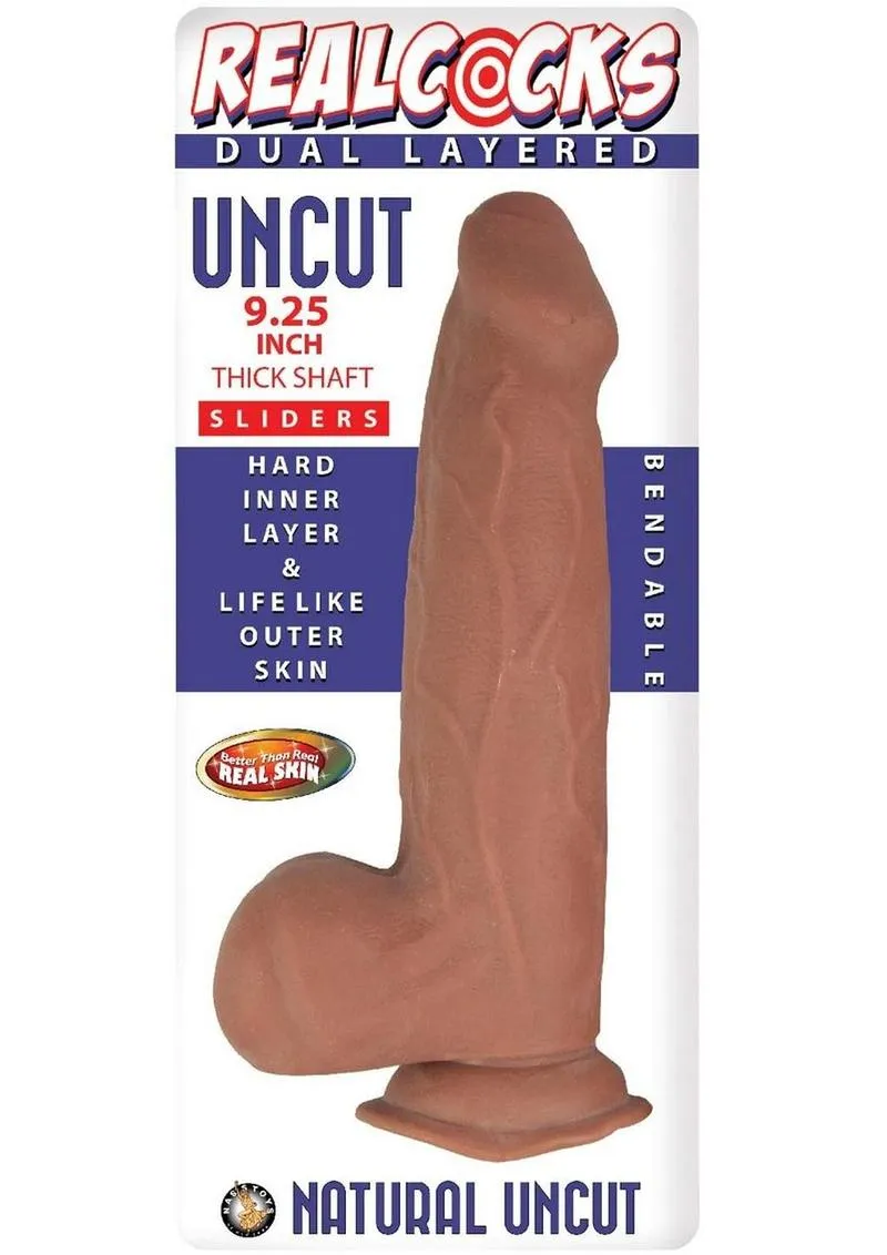 Realcocks Dual Layered Uncut Slider Thick Shaft Dildo