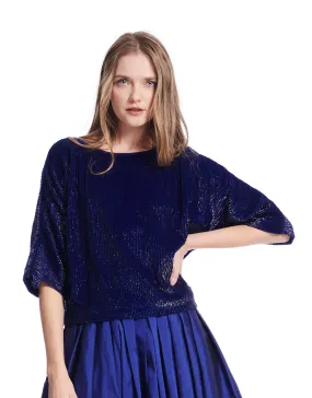 ROYAL SEQUIN DOLMAN TOP