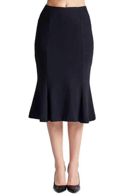 Sarit Skirt - Seamed Ponte mermaid midi skirt