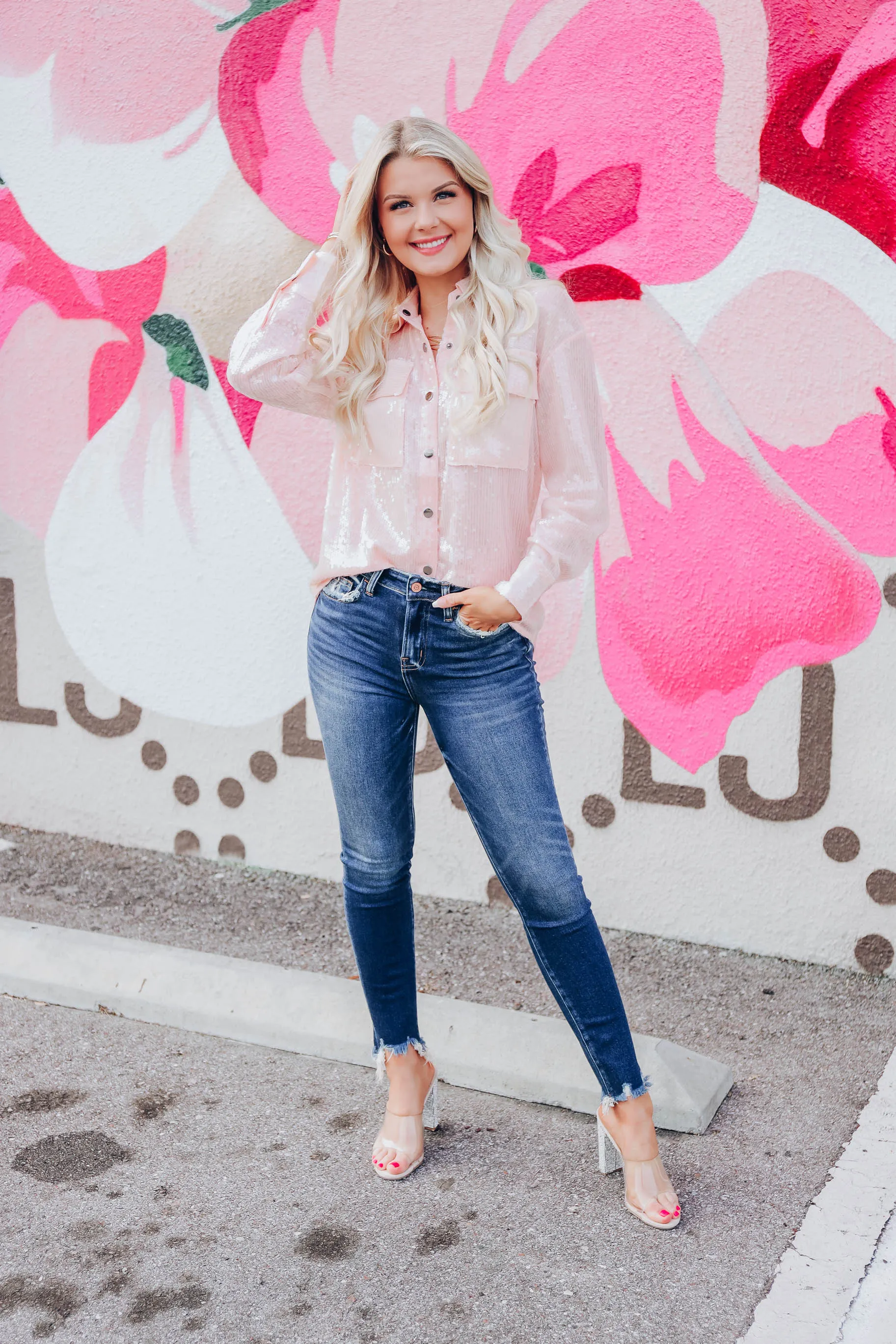 Sassy N Classy Sequin Top - Pink