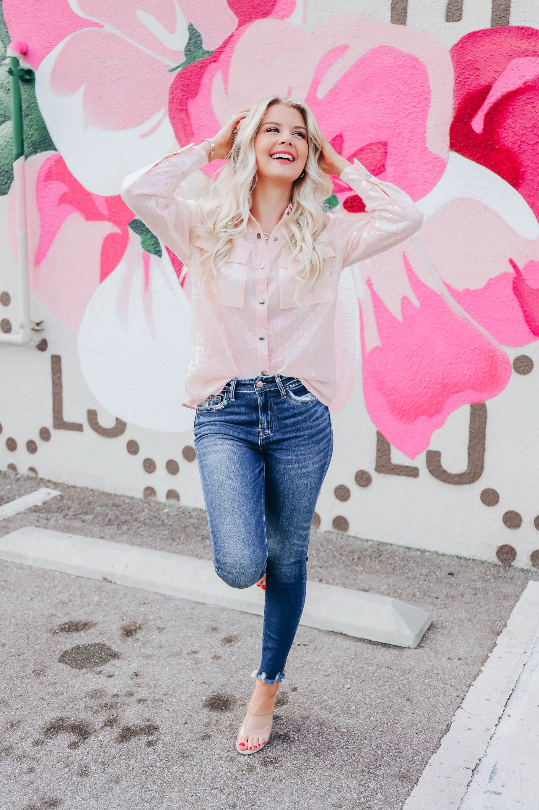 Sassy N Classy Sequin Top - Pink