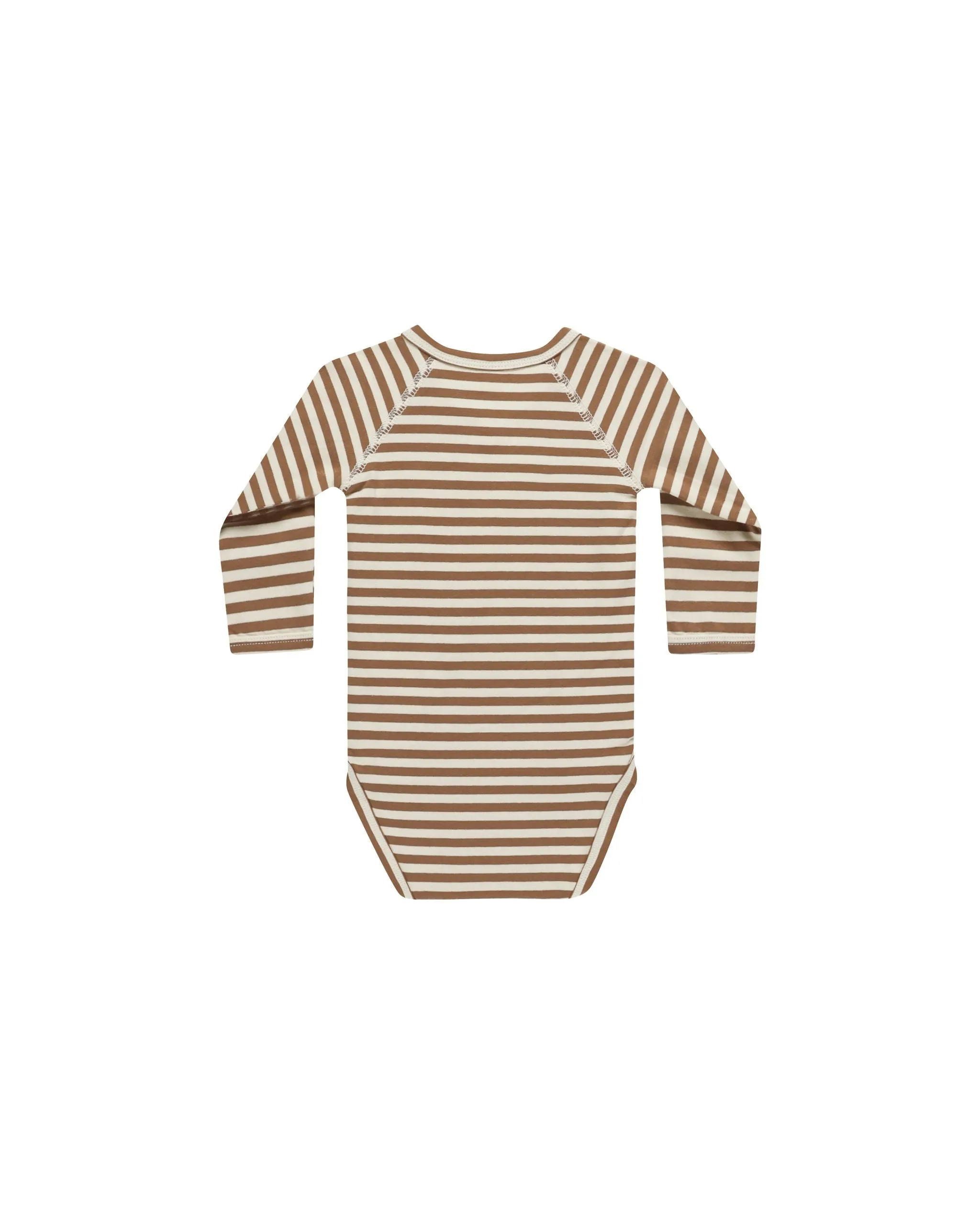 Side Snap Bodysuit | Cinnamon Stripe