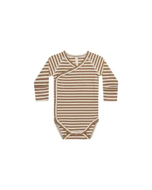 Side Snap Bodysuit | Cinnamon Stripe