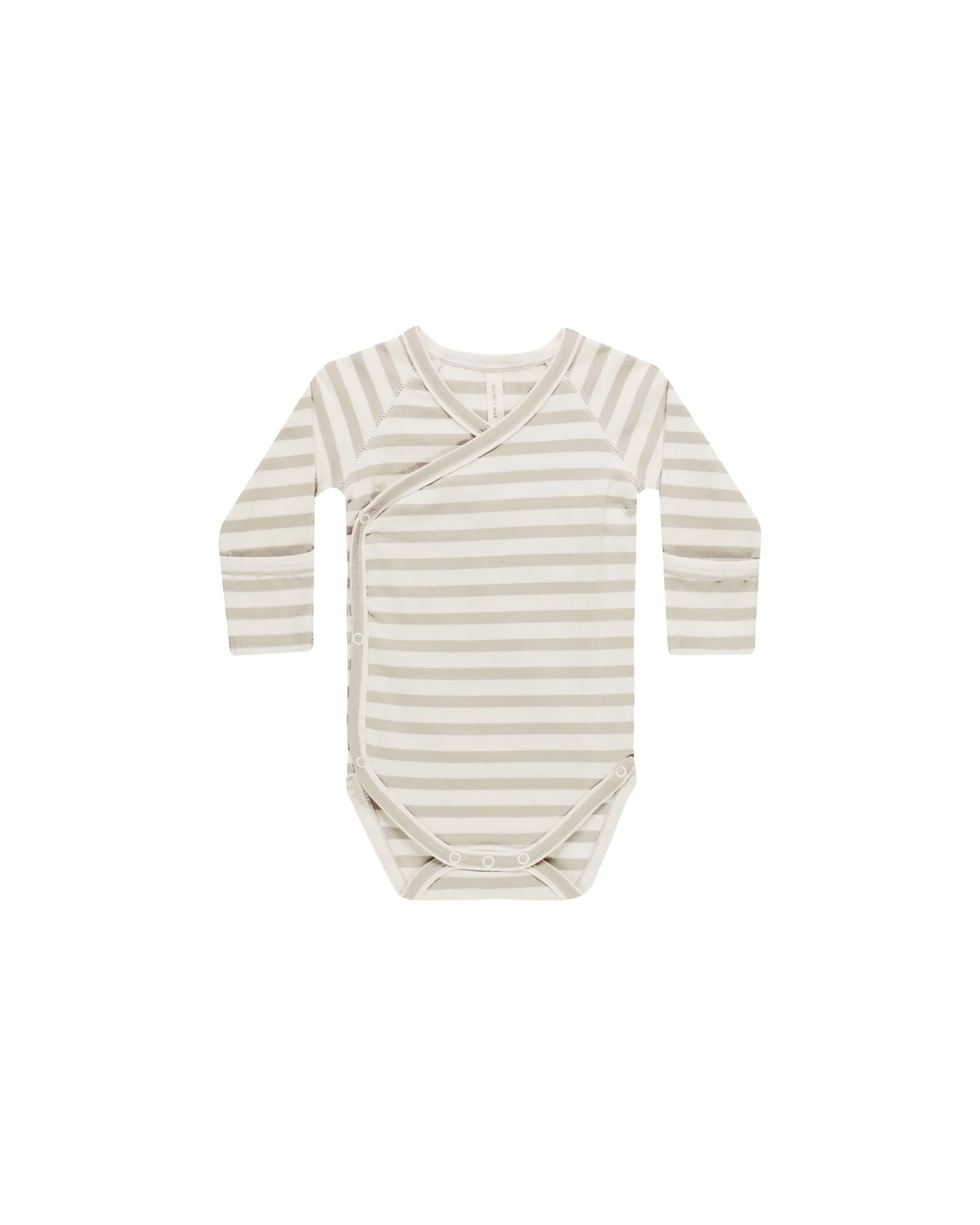 Side Snap Bodysuit | Grey Stripe