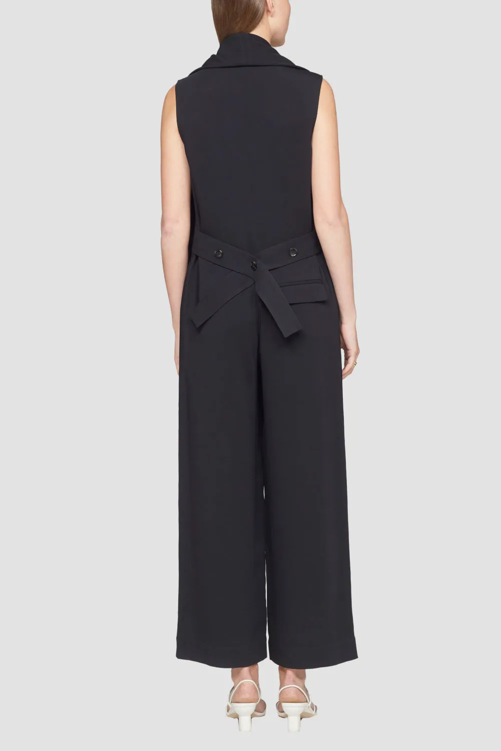 Sl Scarf Neck Matte Viscose Jumpsuit