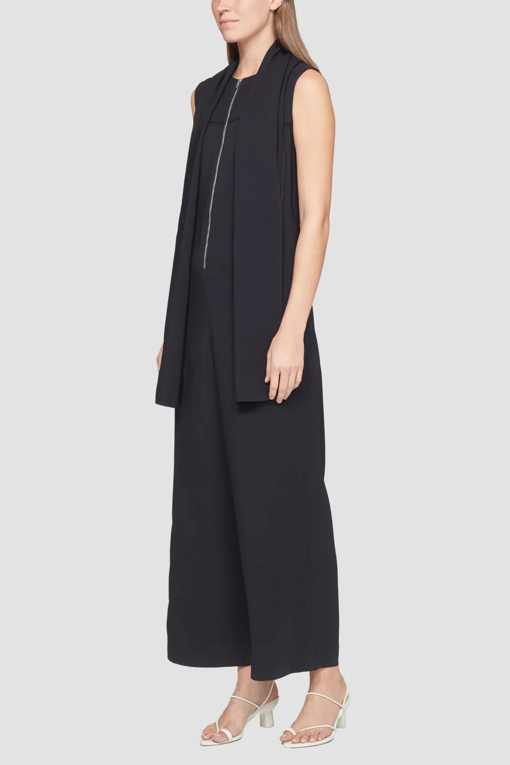 Sl Scarf Neck Matte Viscose Jumpsuit