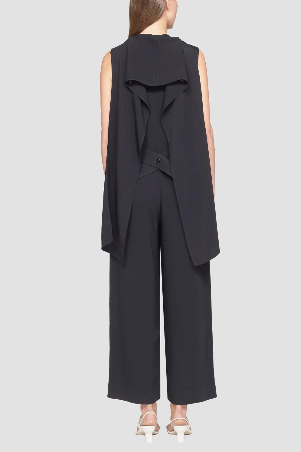 Sl Scarf Neck Matte Viscose Jumpsuit