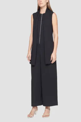 Sl Scarf Neck Matte Viscose Jumpsuit