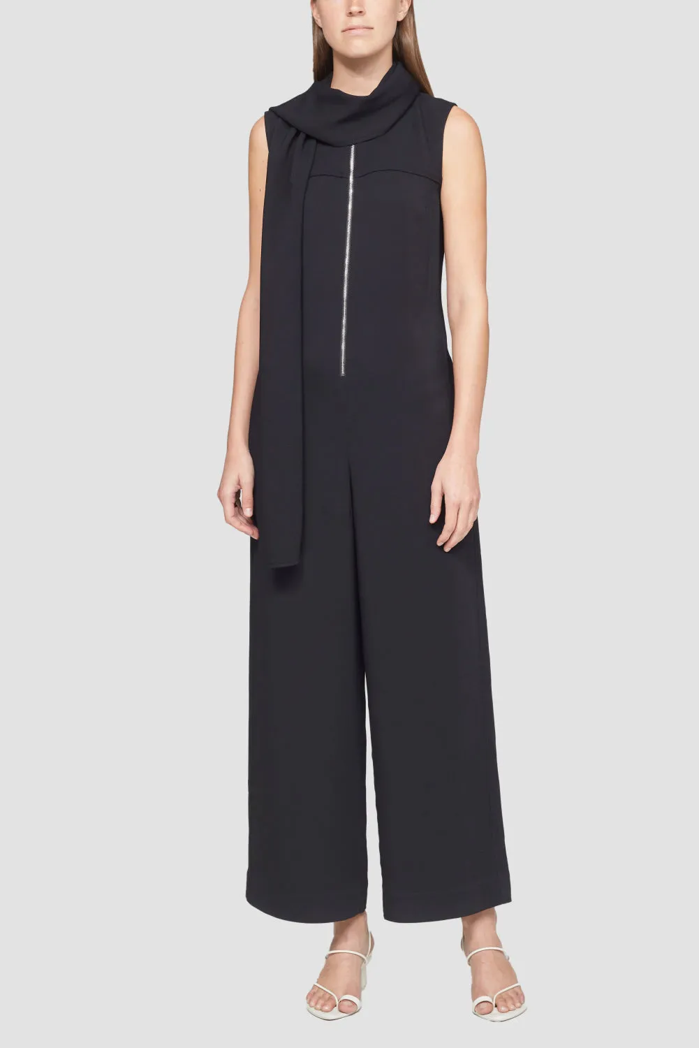 Sl Scarf Neck Matte Viscose Jumpsuit