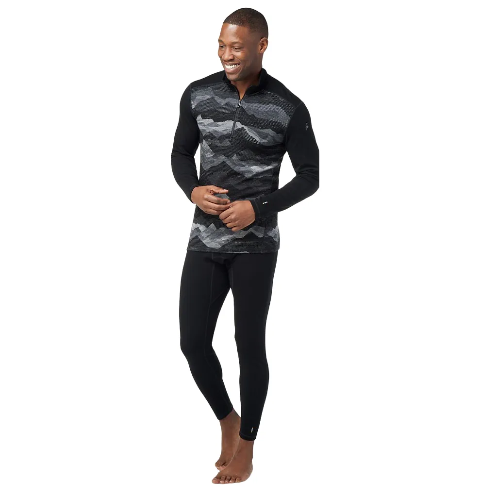 Smartwool Men's Classic Thermal Merino Base Layer Pattern 1/4 Zip Top