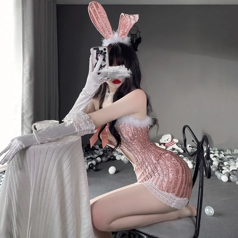 Soft Velour Bunny Set