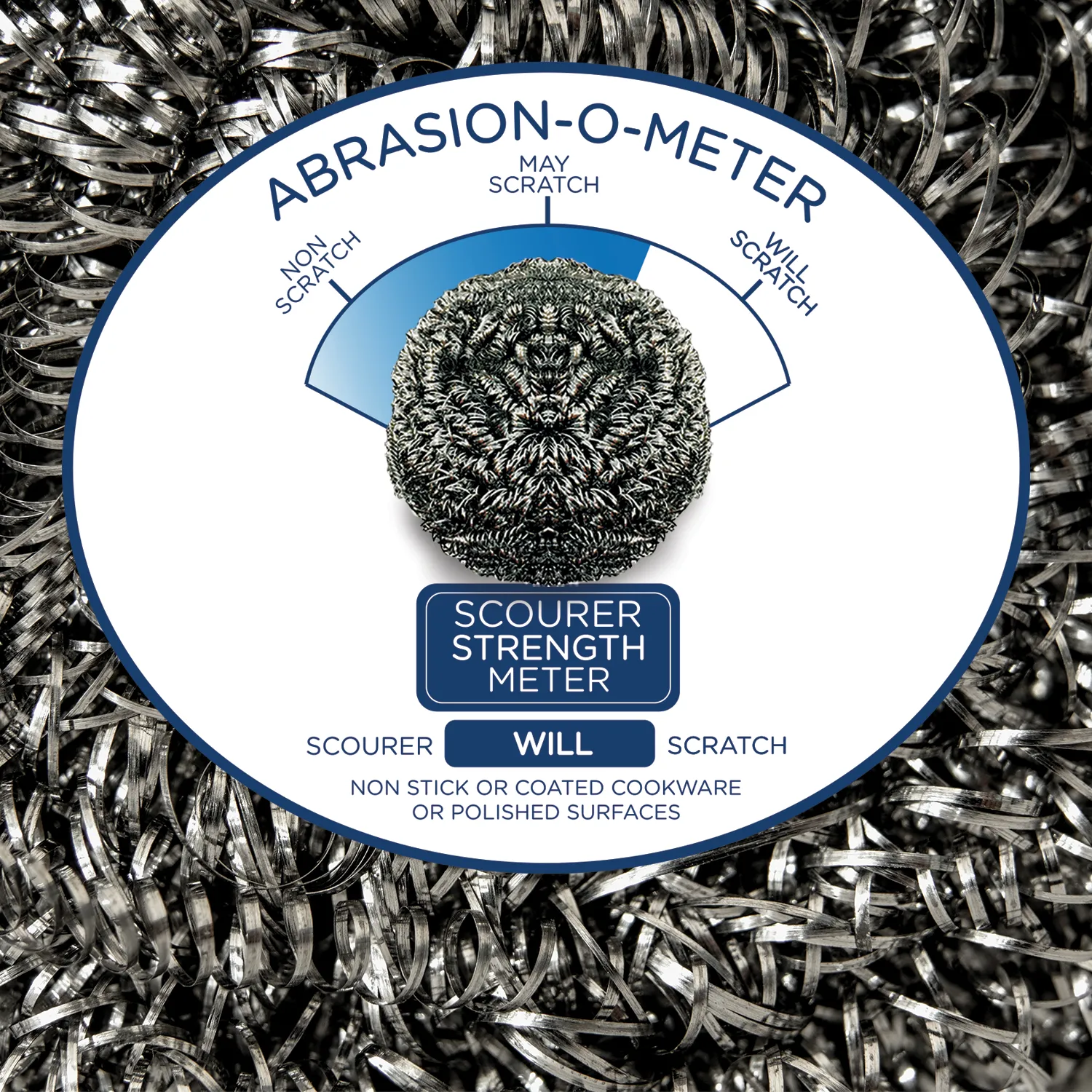 Stainless Steel Scourers - 12 pack