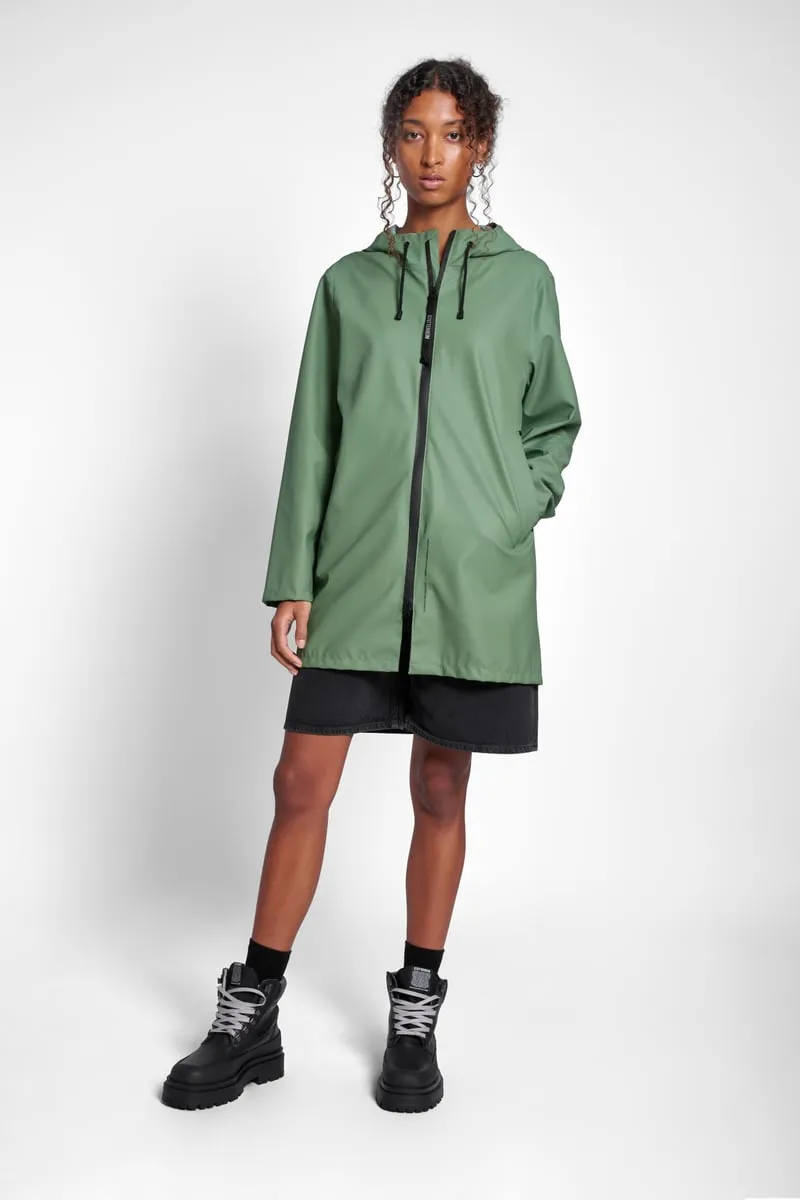 Stockholm Lightweight Zip Raincoat Loden Green