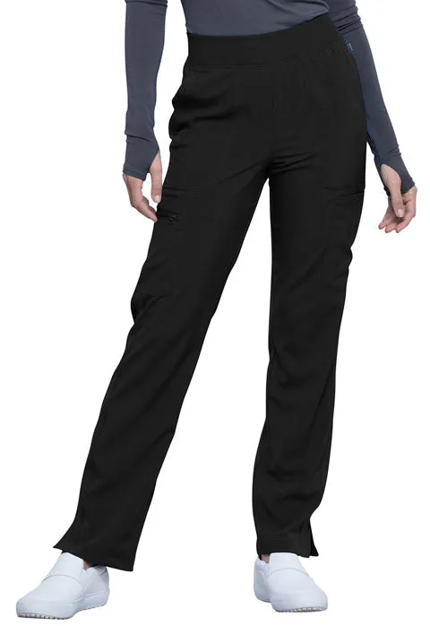 TALL - Cherokee Infinity Women's Mid Rise Tapered Leg Pull-on Scrub Pant CK065AT