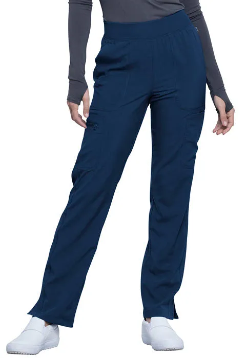 TALL - Cherokee Infinity Women's Mid Rise Tapered Leg Pull-on Scrub Pant CK065AT