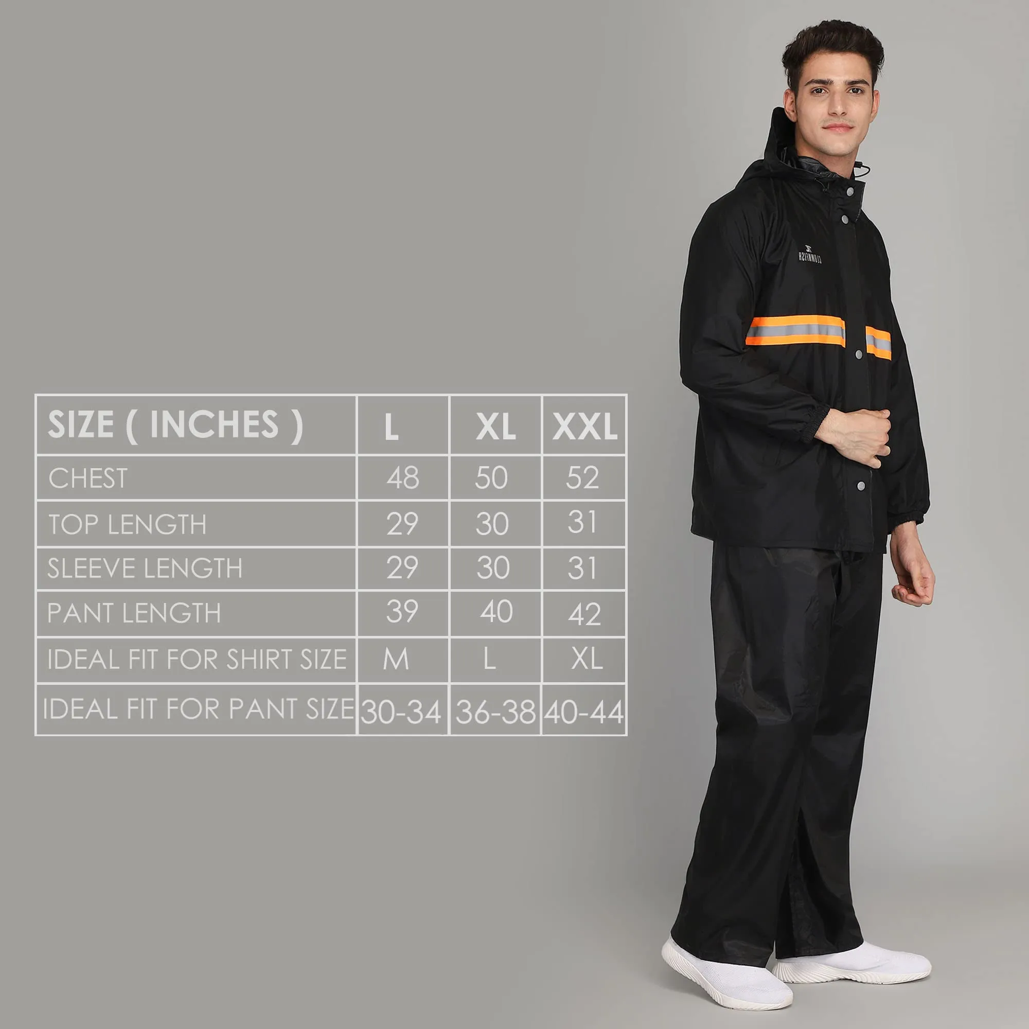 THE CLOWNFISH Men's Solid A-Line Coat (PHILIP-XXL-BL_Philip Black_2XL)