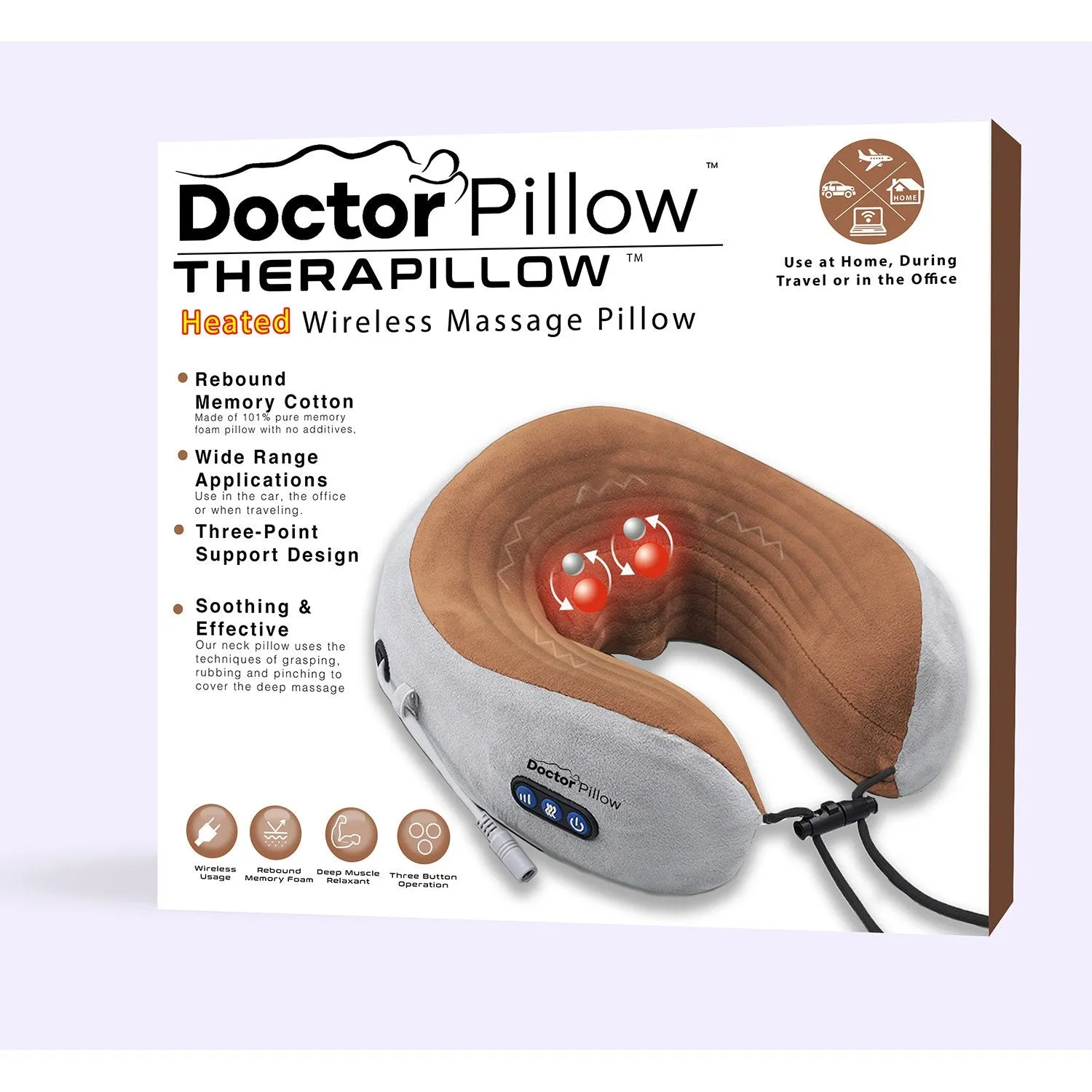 Thera Pillow-Heated Wireless Massage Pillow