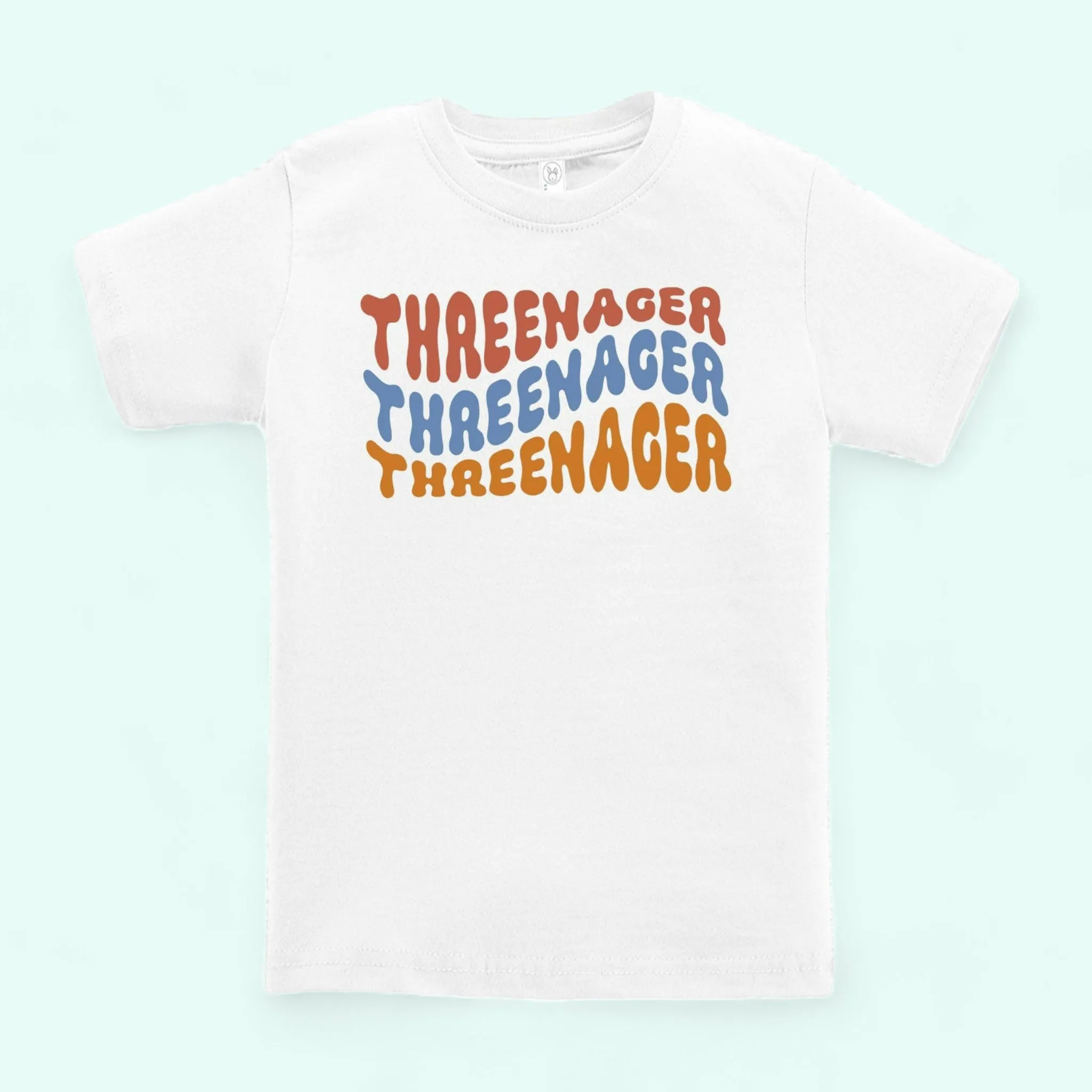 Threenager Shirt - Third Birthday Natural Toddler Tee -3rd Birthday shirt