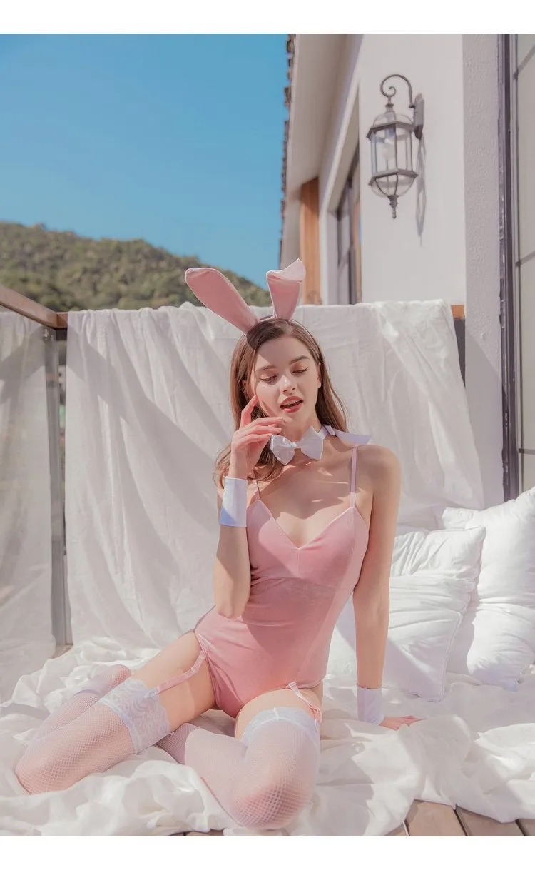 Velvet Pink Bunny Costume