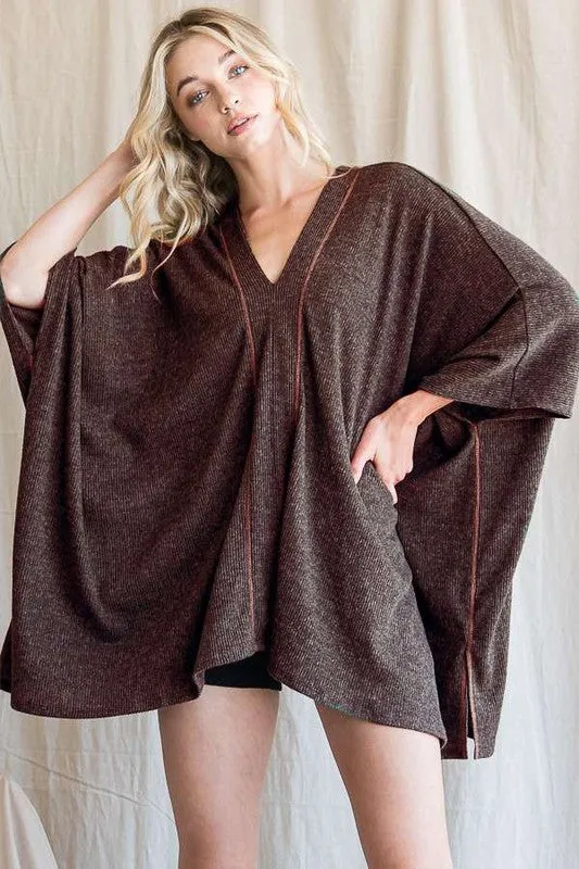 VNECK PONCHO TOP