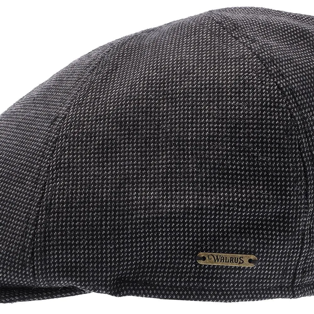 Walrus Hats Luxe Check Duckbill Wool Flat Cap