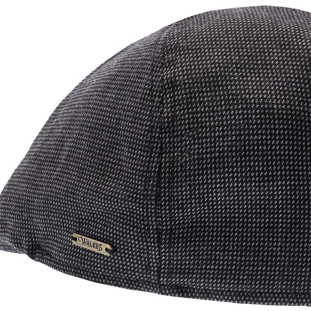 Walrus Hats Luxe Check Duckbill Wool Flat Cap