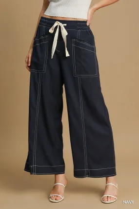 Wide Leg Pull On Pants