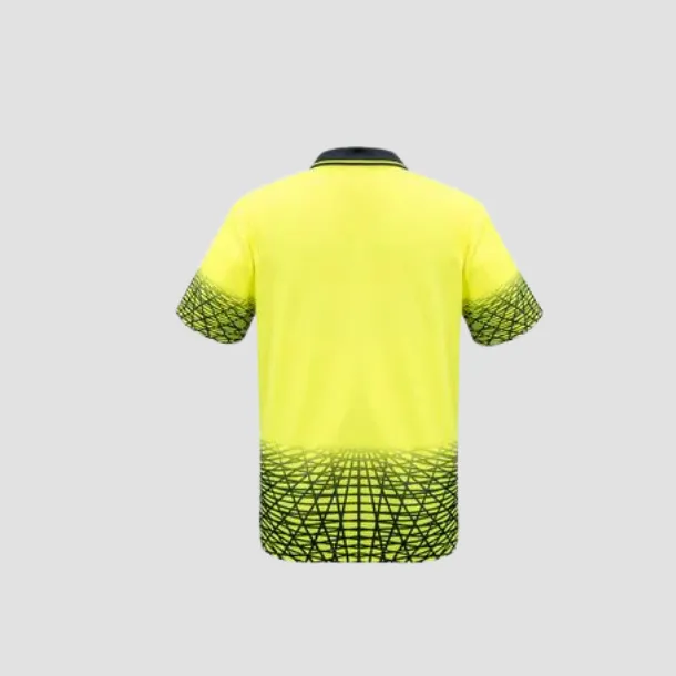 YELLOW NAVY TRACKS HI VIS POLO