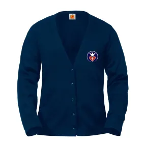 Youth V-Neck Cardigan With St. Vincent De Paul Logo